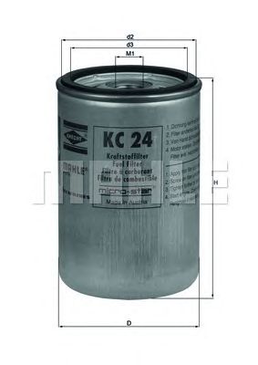 MAHLE ORIGINAL KC24 (6), Degvielas filtrs