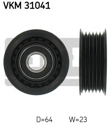SKF VKM-31041 (6), Parazītrullis / vadošais rullis, daudzceliņu siksna