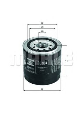 MAHLE ORIGINAL OC383 (6), Eļļas filtrs