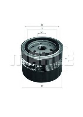 MAHLE ORIGINAL OC384 (6), Eļļas filtrs