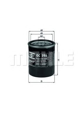 MAHLE ORIGINAL OC196 (6), Eļļas filtrs