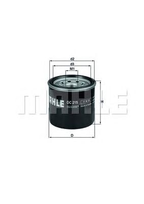 MAHLE ORIGINAL OC215 (6), Eļļas filtrs