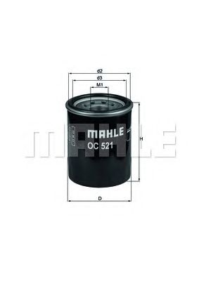 MAHLE ORIGINAL OC521 (6), Eļļas filtrs