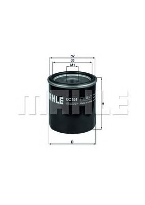 MAHLE ORIGINAL OC534 (6), Eļļas filtrs
