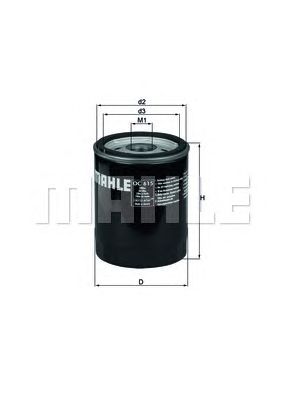 MAHLE ORIGINAL OC615 (6), Eļļas filtrs
