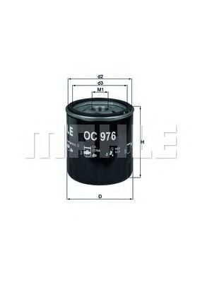 MAHLE ORIGINAL OC 976 (6), Eļļas filtrs