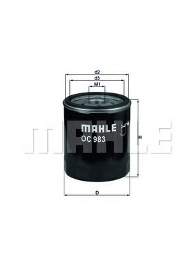 MAHLE ORIGINAL OC983 (6), Eļļas filtrs