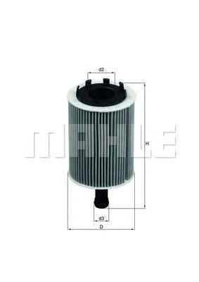 MAHLE ORIGINAL OX188D (6), Eļļas filtrs